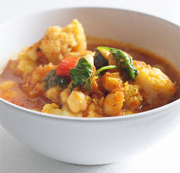 Garbanzos con coliflor