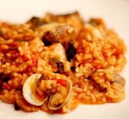 Arroz con almejas y gambas