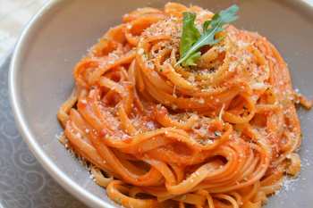 Pasta con crema de leche 