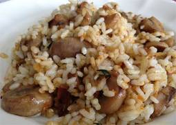 Arroz con setas